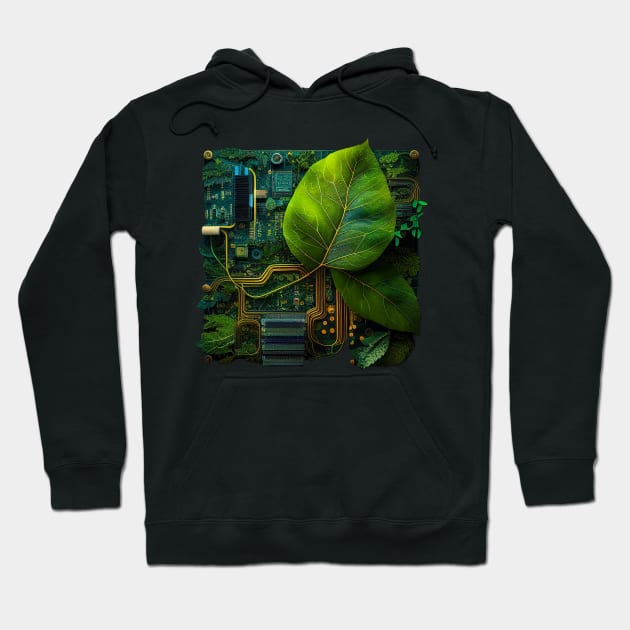 Plant Life Circuit Board 4 Hoodie by Tees by JRW